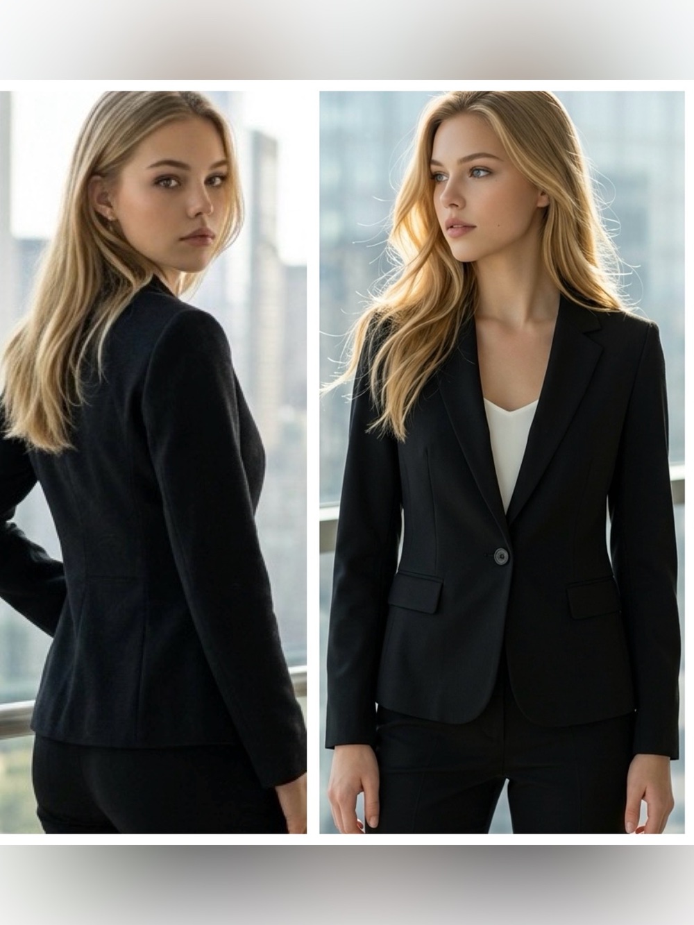 Apt 9 "The Torie Jacket" Black Women's Single-Button Tailored Blazer Pockets 14P